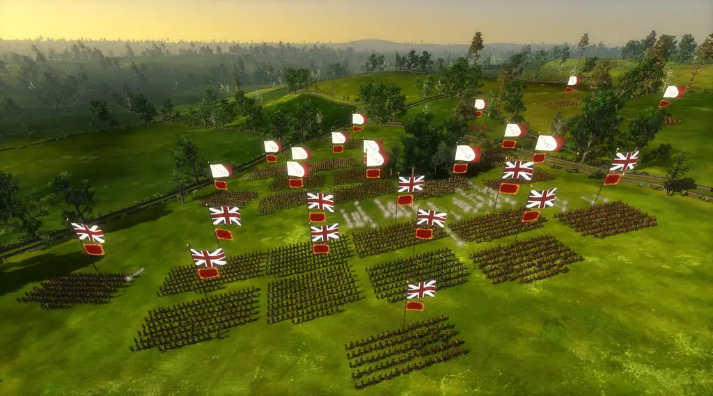 Troops lined up for battle in Total War: Empire