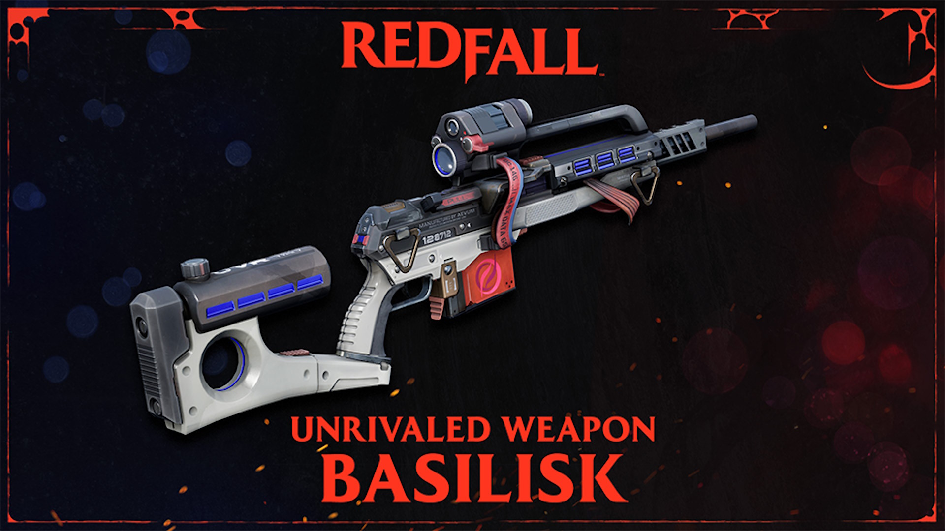 Detailed view of Redfall's game update featuring the Basilisk sniper rifle