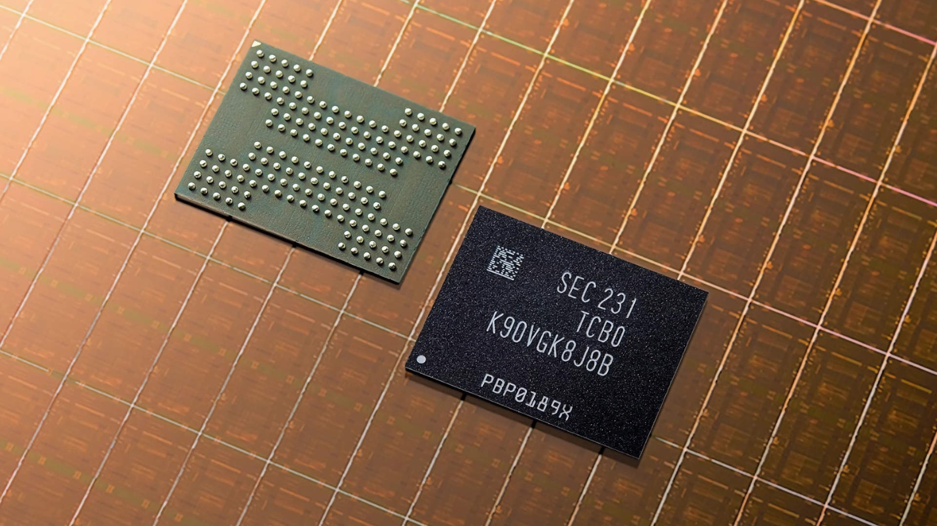 Samsung NAND flash chips, a critical component in SSDs