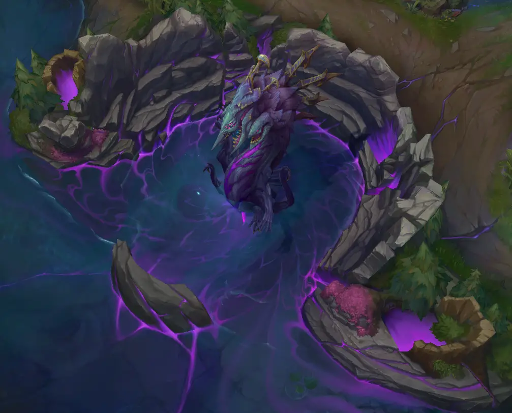 One of the new Baron forms on Summoner's Rift for Season 14 of League of Legends