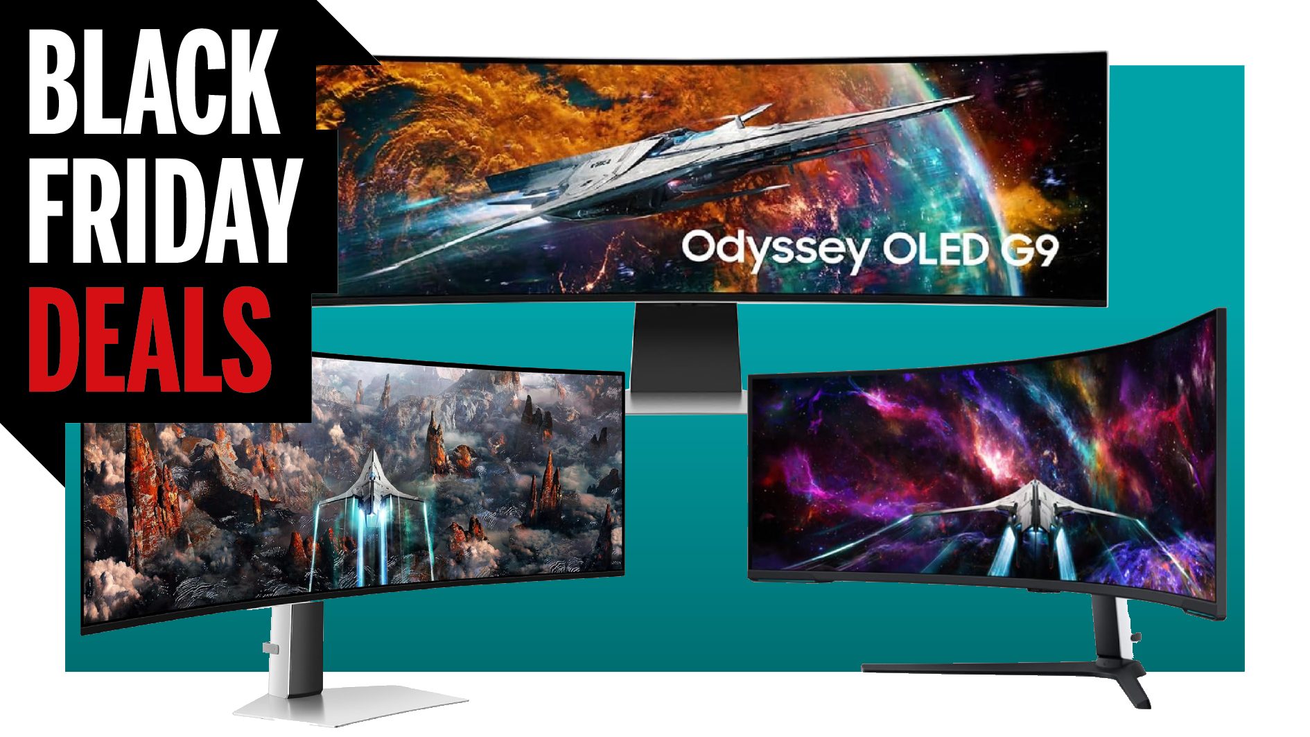 A selection of ultrawide gaming monitors on sale for Black Friday