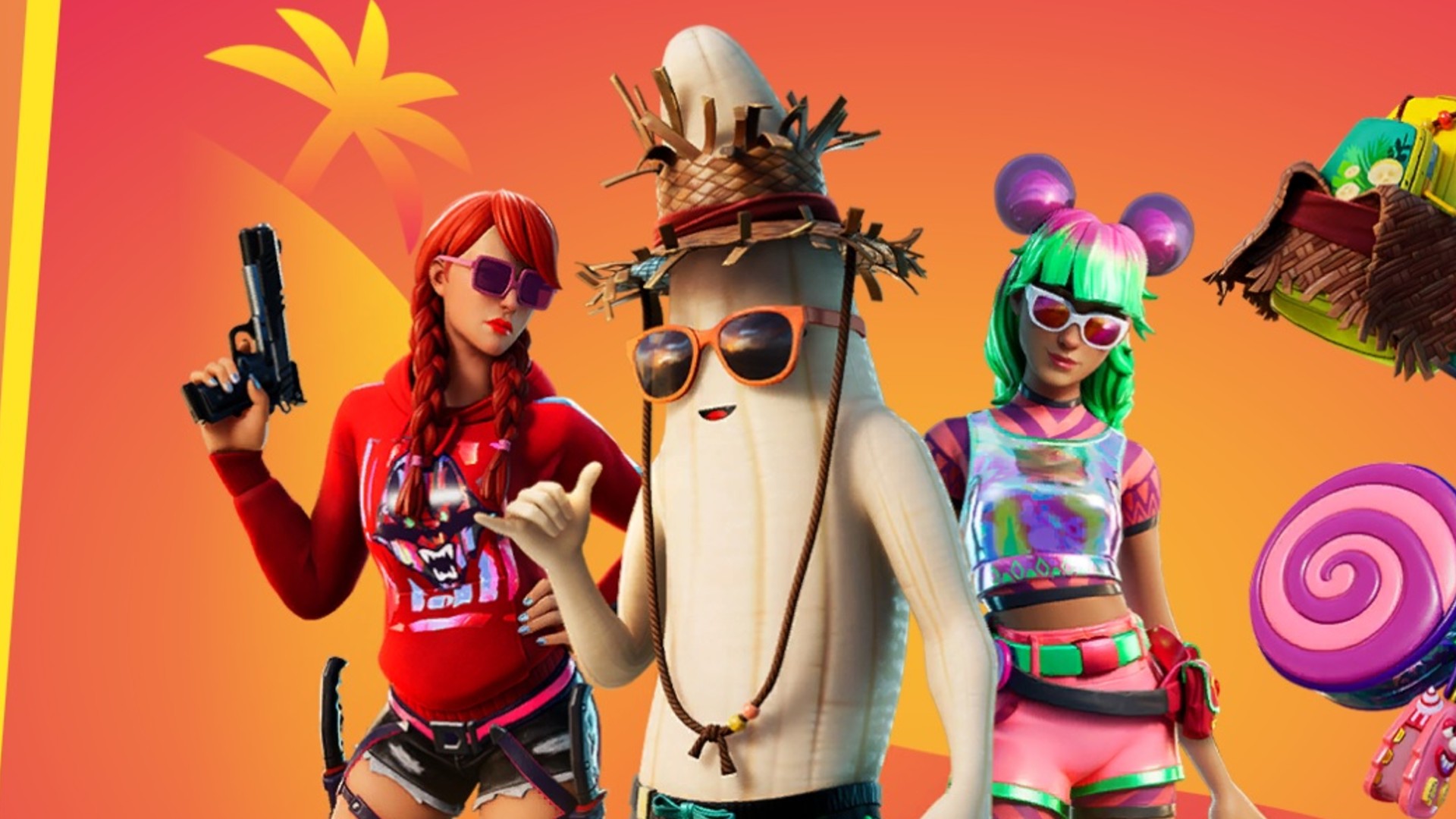 Fortnite characters gearing up for battle