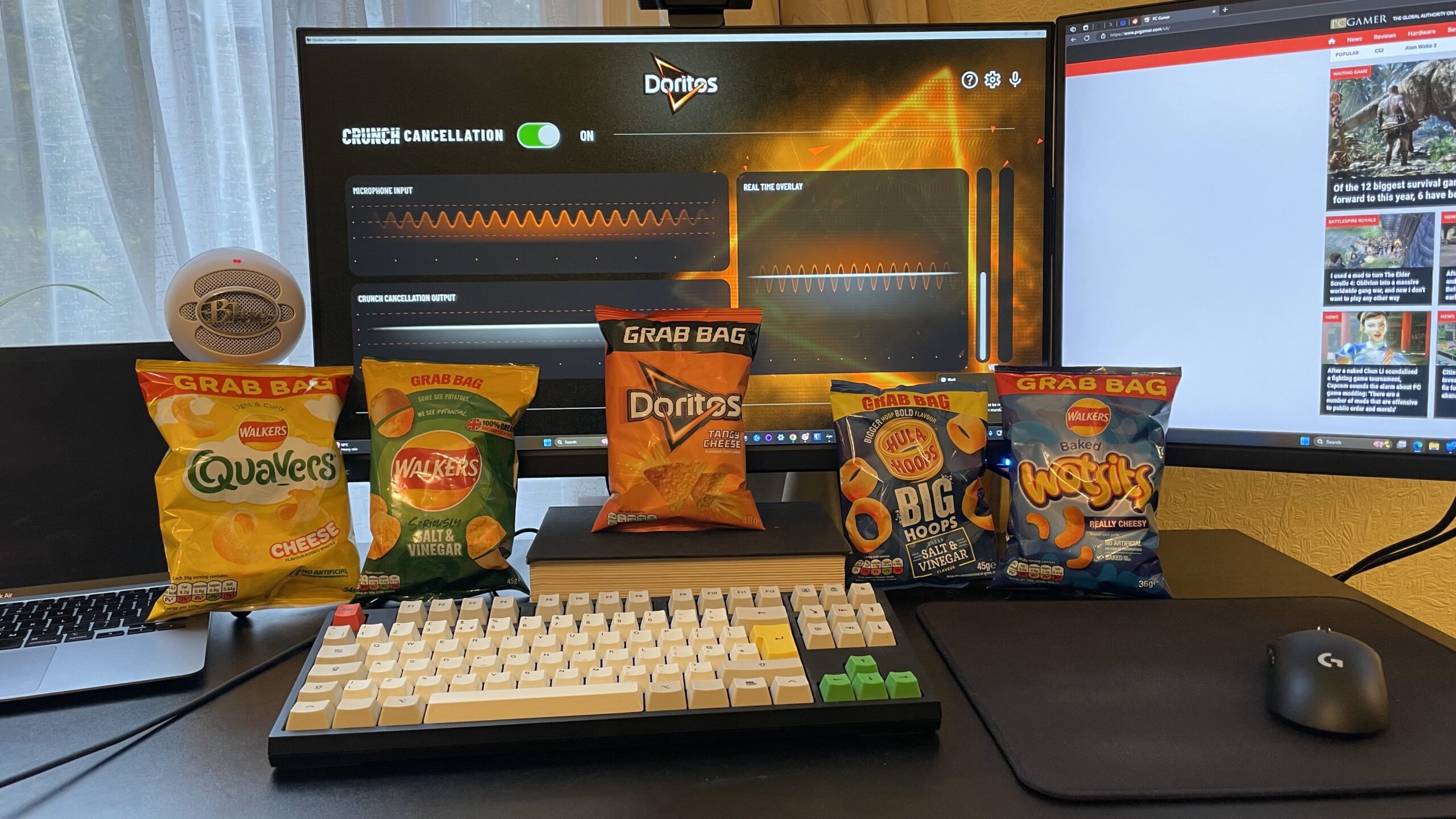 A lineup of UK crisp brands ready to face the Doritos Silent noise suppression test