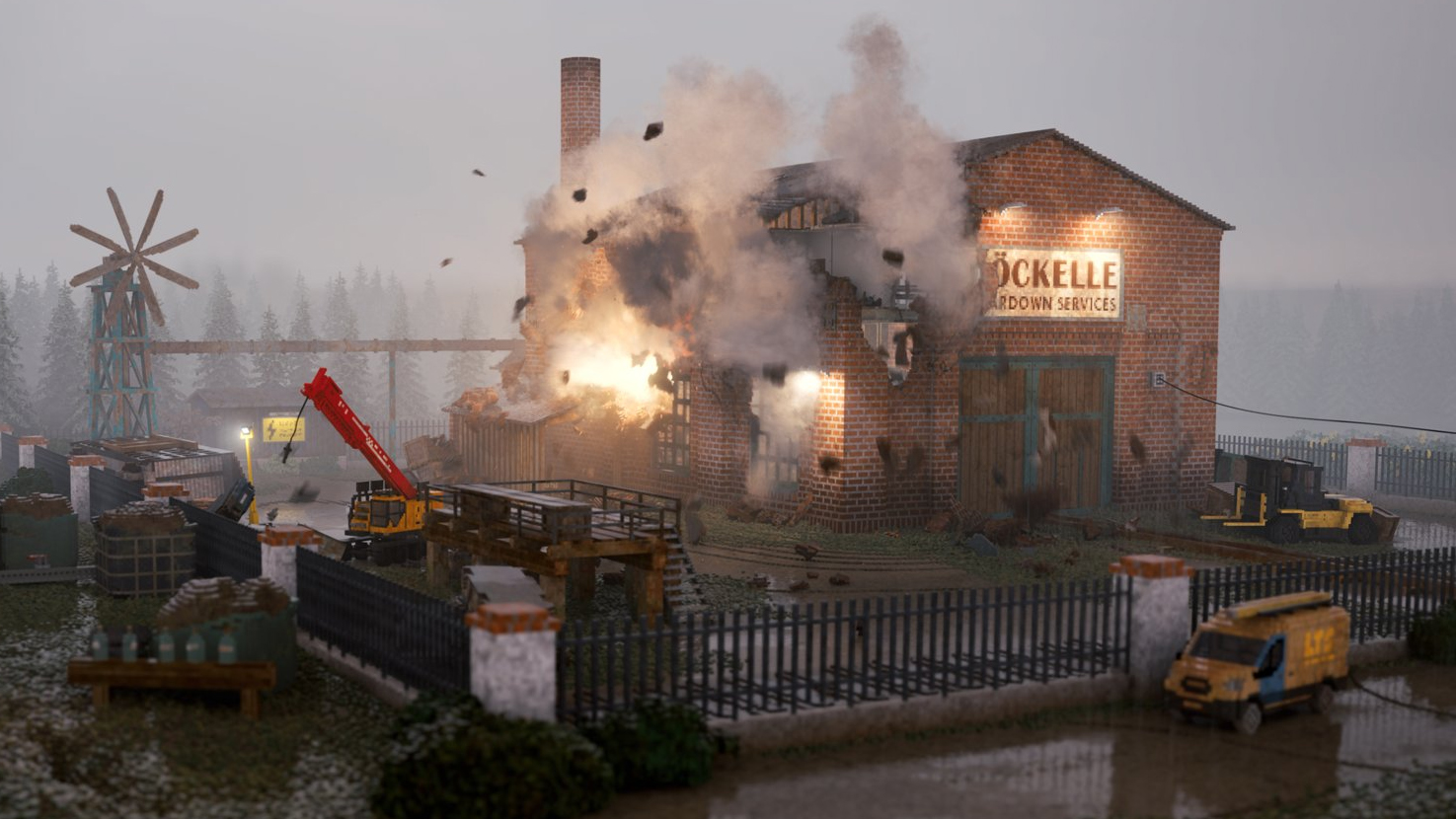 Explosive action in Teardown's gameplay