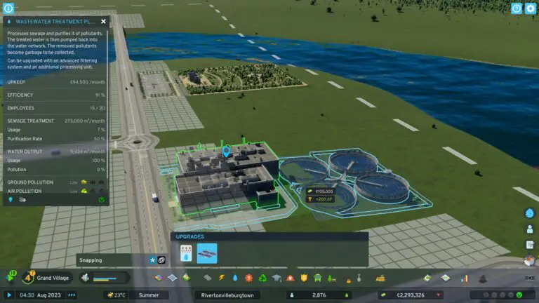 Service building upgrades in Cities: Skylines 2