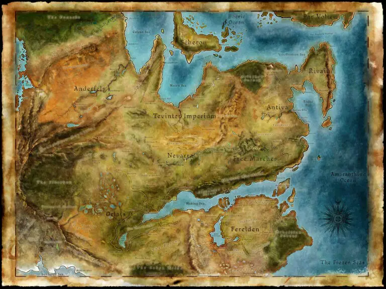 Map of Thedas from Dragon Age