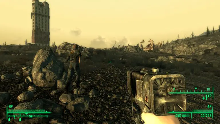 Exploring the wasteland in Fallout 3