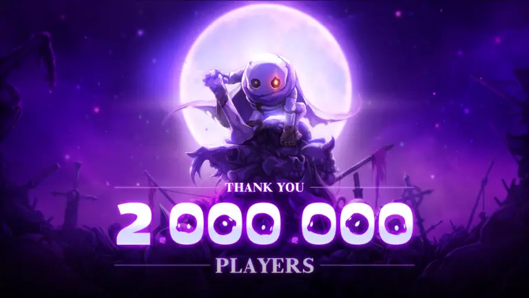 Skul: The Hero Slayer game's 2 million sales celebration graphic