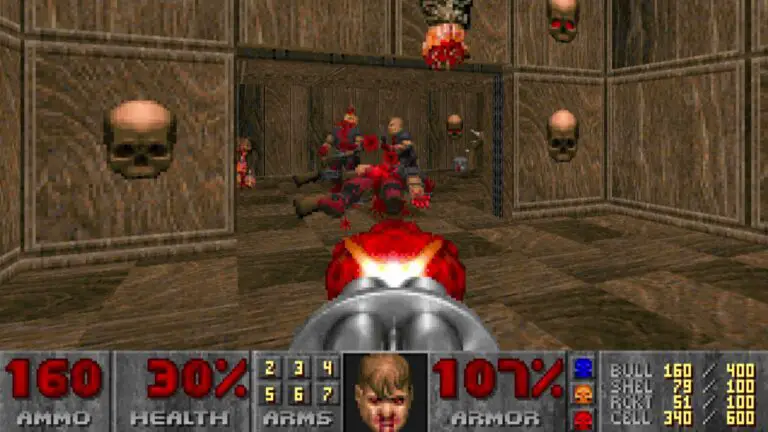 Screenshot from the original 1993 Doom game