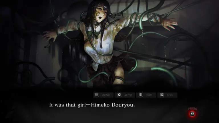 Sexualized depiction of a female character in Spirit Hunter: Death Mark 2