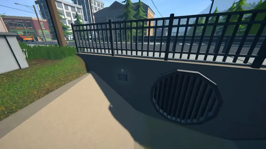 Close-up of the Canal Stash locker hidden in the canal.