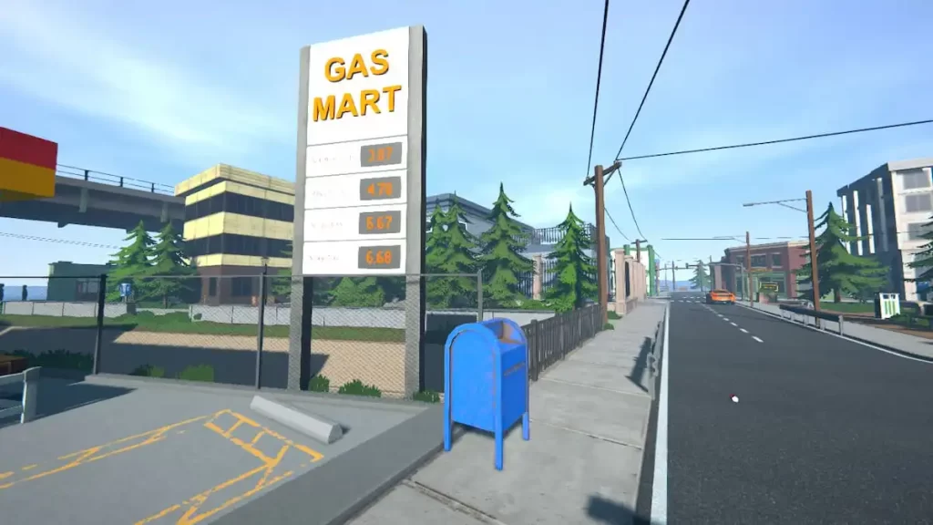 View of the Gas Mart and bridge leading to the Canal Stash location.