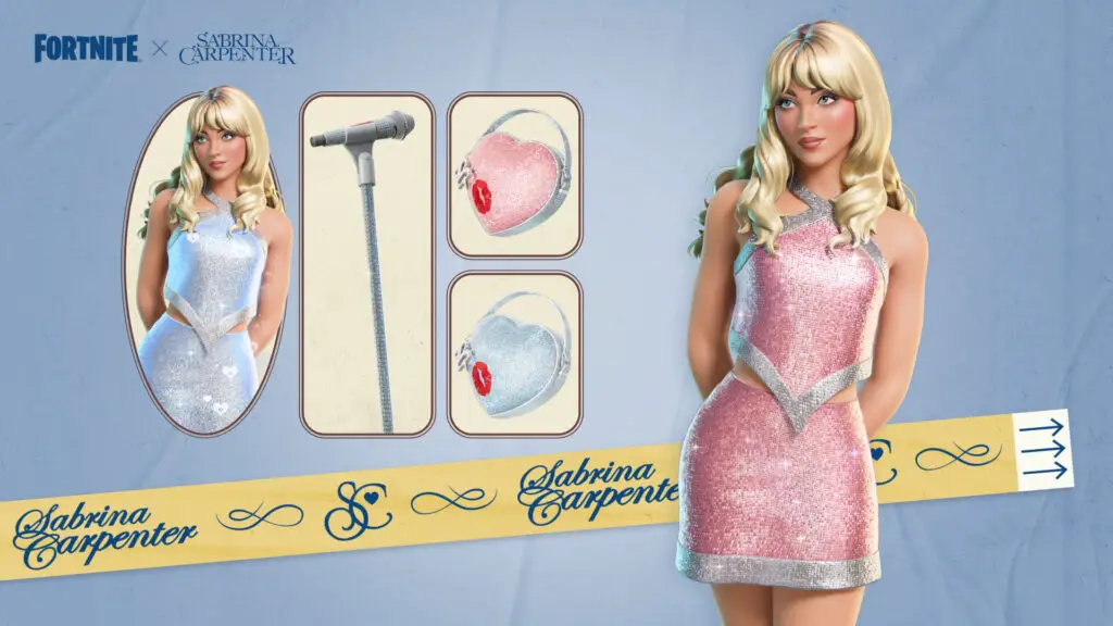 Sabrina Carpenter's Sweet Little Bundle displayed in the Fortnite Item Shop