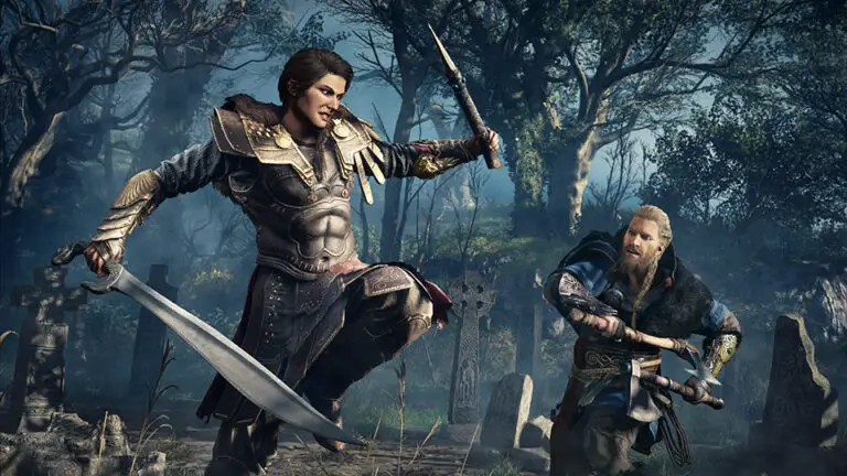 A scene from Assassin's Creed Valhalla depicting a fantastical event