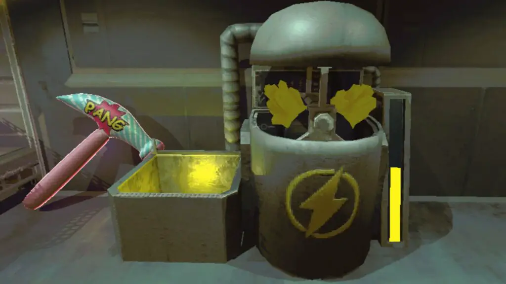Energy Crystals fueling the recharging station in REPO's Truck, ready to restore items like the Inflatable Hammer.