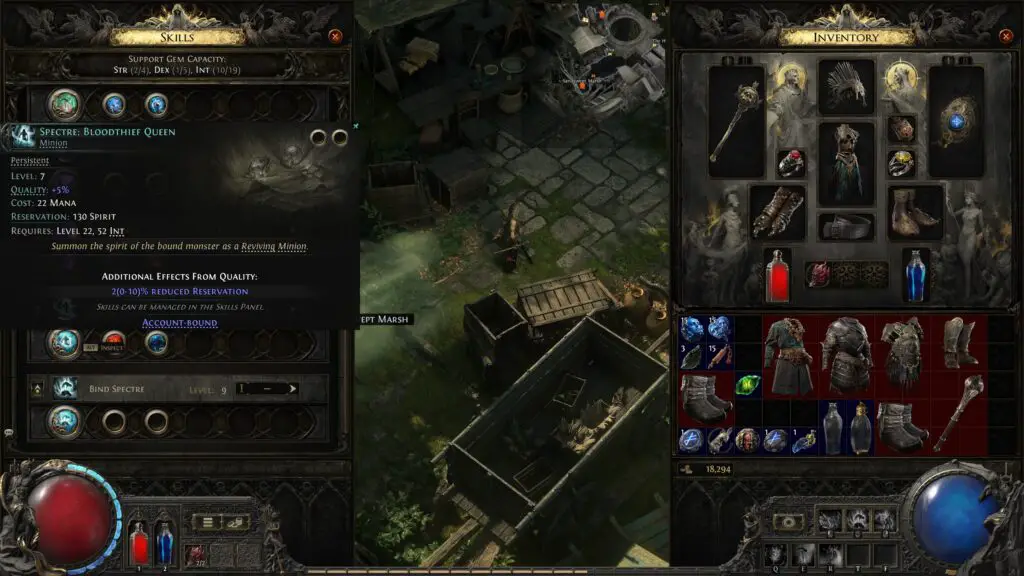 Path of Exile 2 Bind Spectre ability