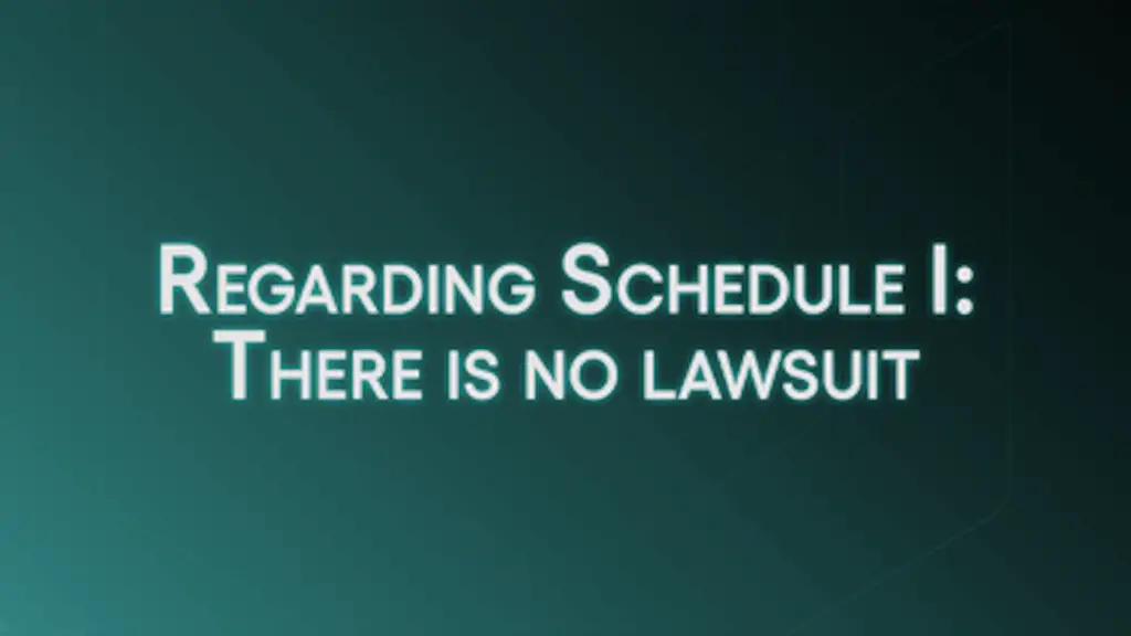 Movie Games SA's Steam update: Regarding Schedule I - There is no lawsuit