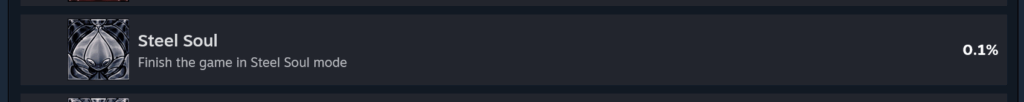 Silksong Steel Soul mode completion achievement on Steam
