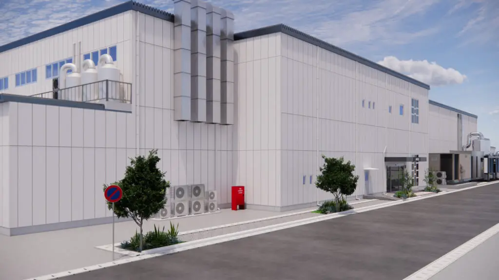 A render image of one of Resonac Corporation's chip fabrication plants.