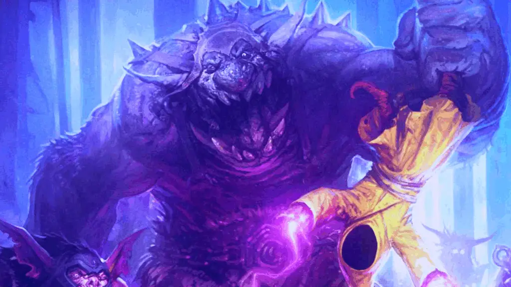 A troll holds a Wizard upside-down by the ankles in Magicka.