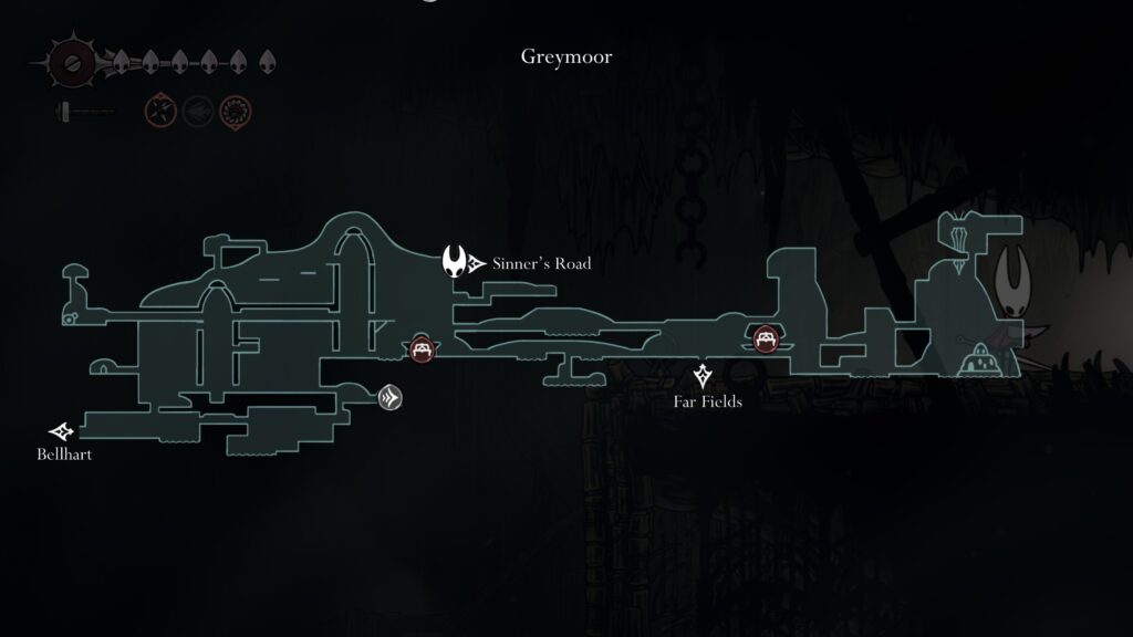 Silksong Great Taste of Pharloom - Sinner's Road location