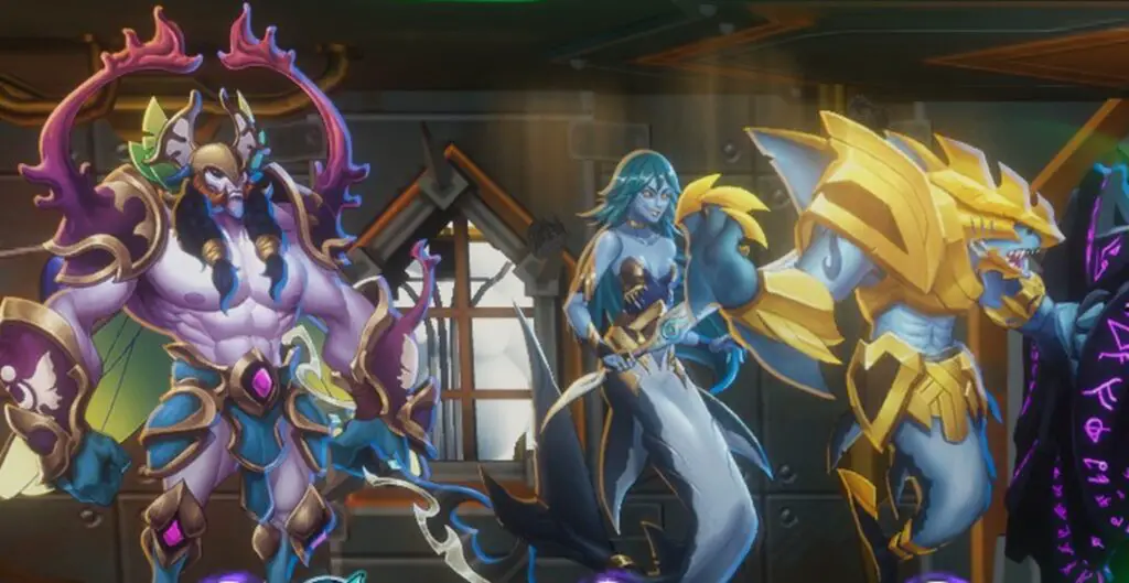 Monster Train 2 showing Ardhun champion alongside two Stygian monsters