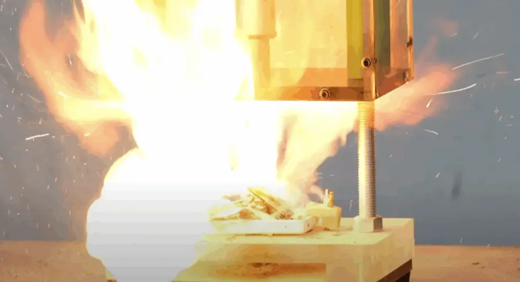 lithium battery on fire