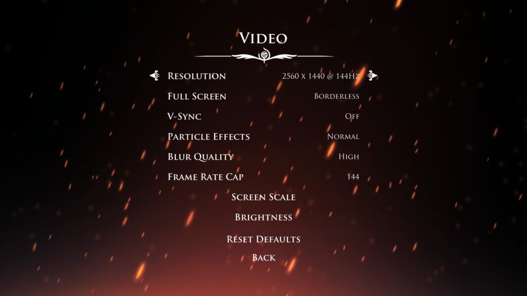 Hollow Knight: Silksong graphics options