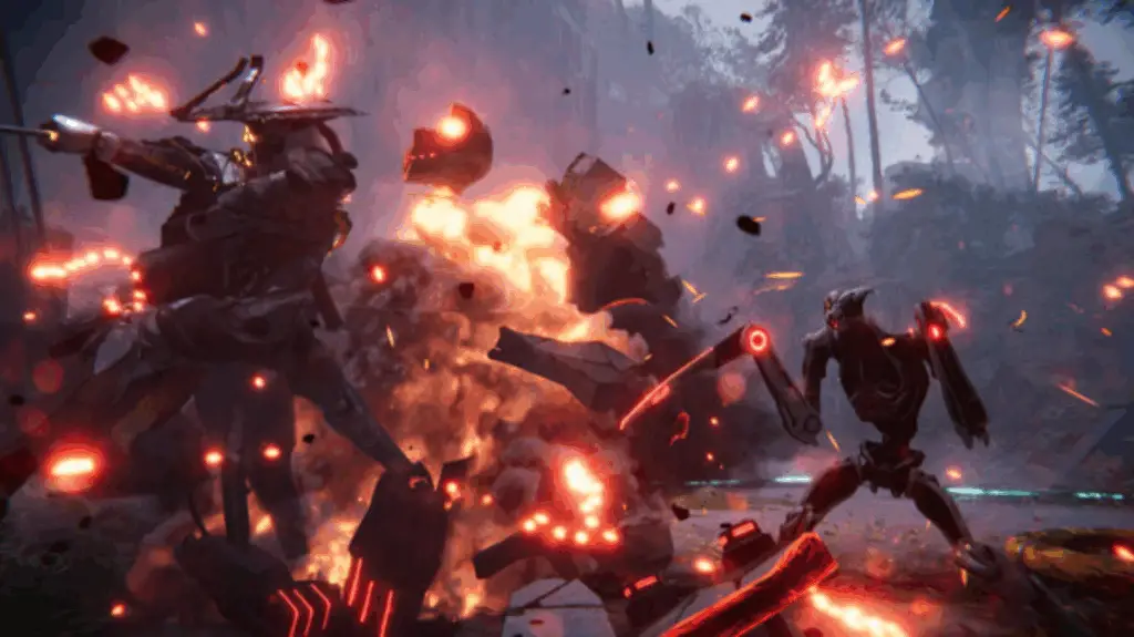 Destroying an enemy.