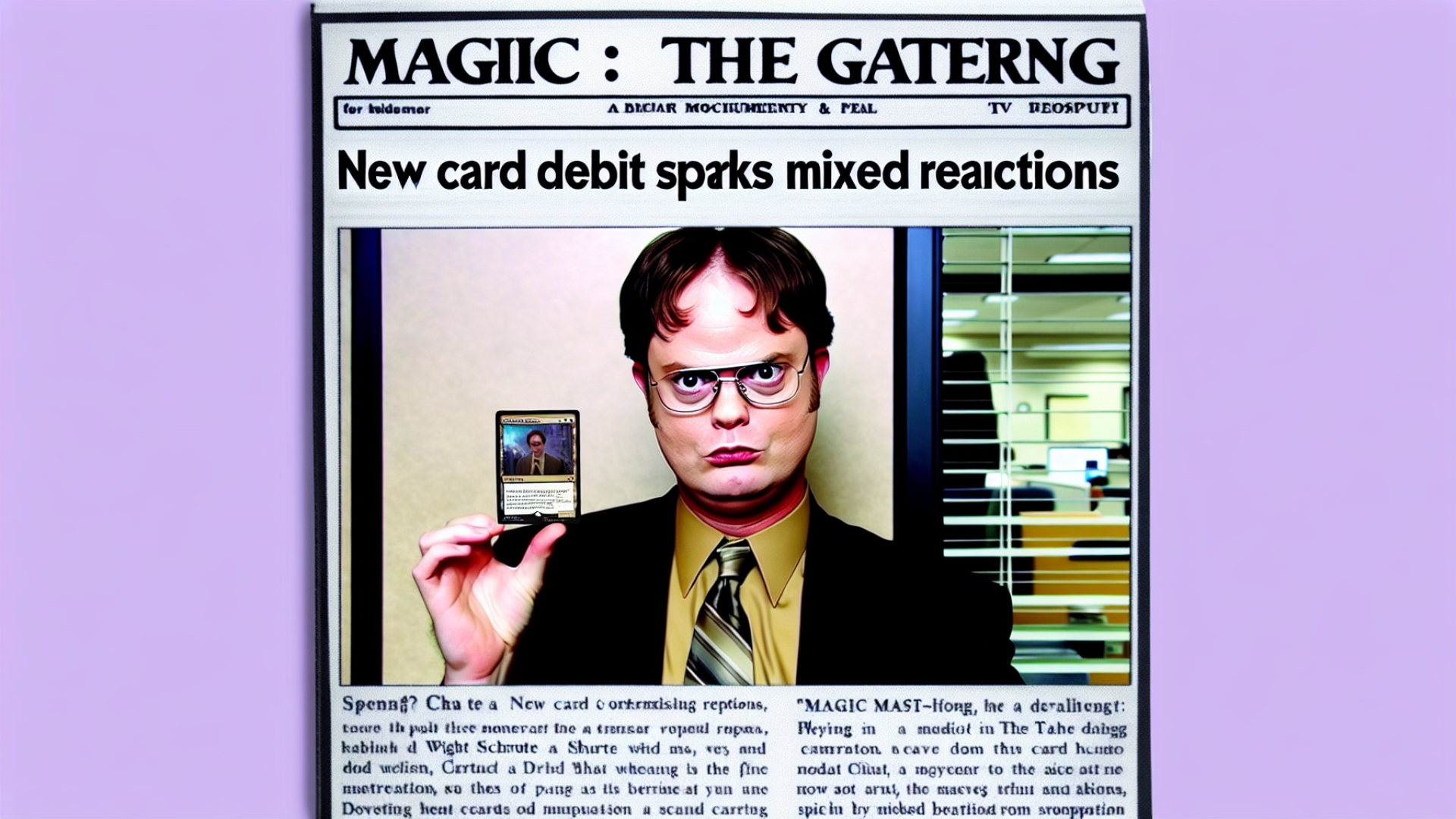 Dwight Schrute’s Magic: The Gathering Debut Sparks Mixed Reactions