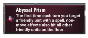 Description text for the Abyssal Prism artifact