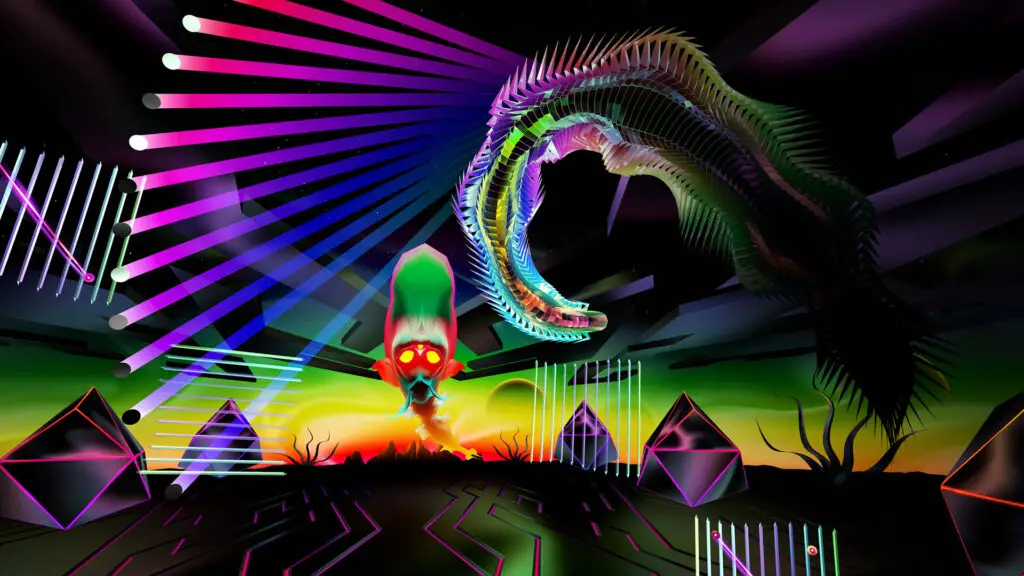 Image from rhythm game Thrasher
