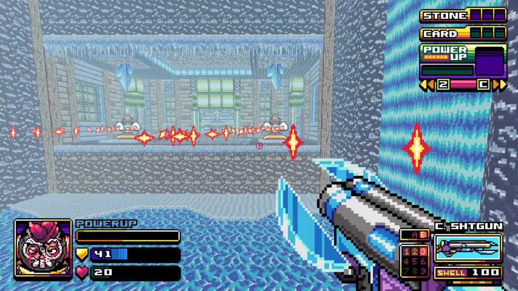 Using an ice shotgun.