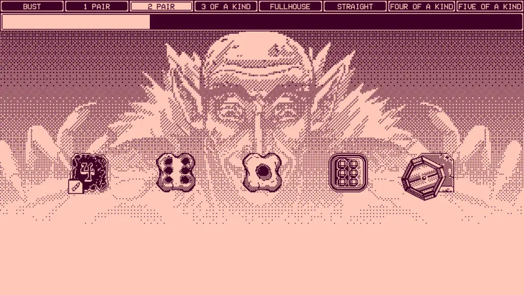 Rolling the dice in Dead Finger Dice.