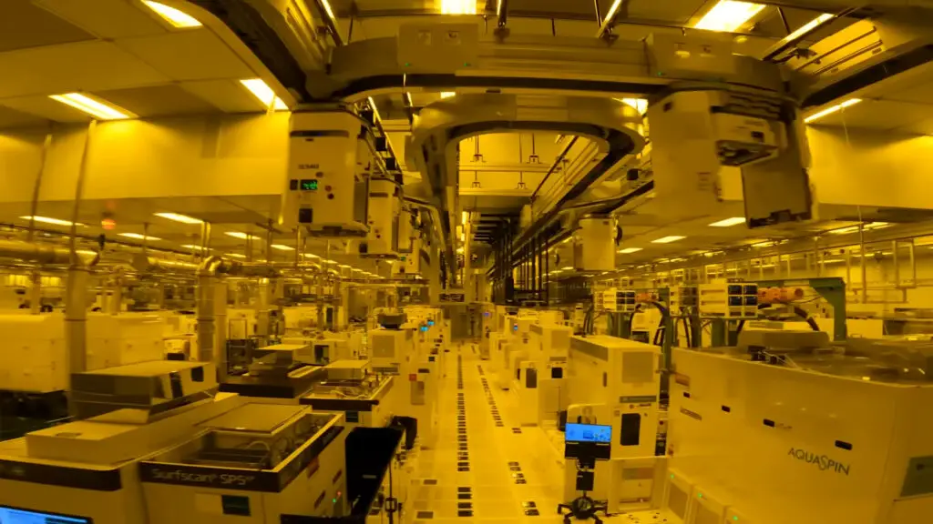 A shot of the production floor inside TSMC Arizona