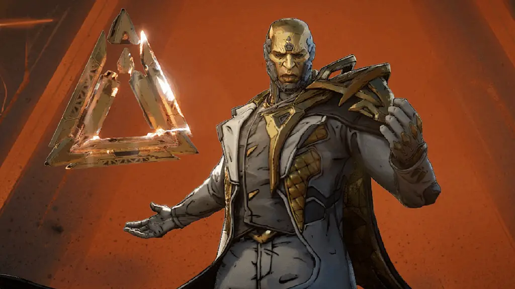 The Timekeeper stands ready to strike in Borderlands 4, wielding an alien techno-magic device.