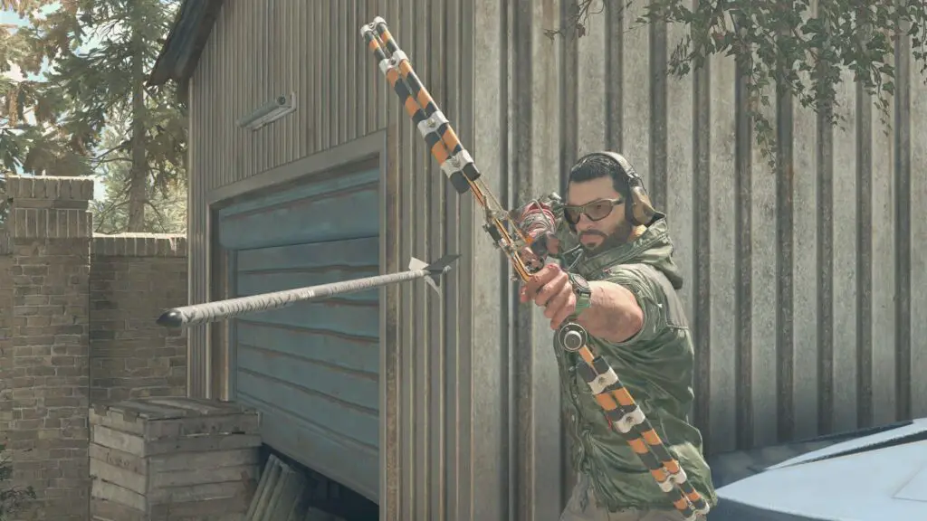 Kyle Crane shooting an arrow