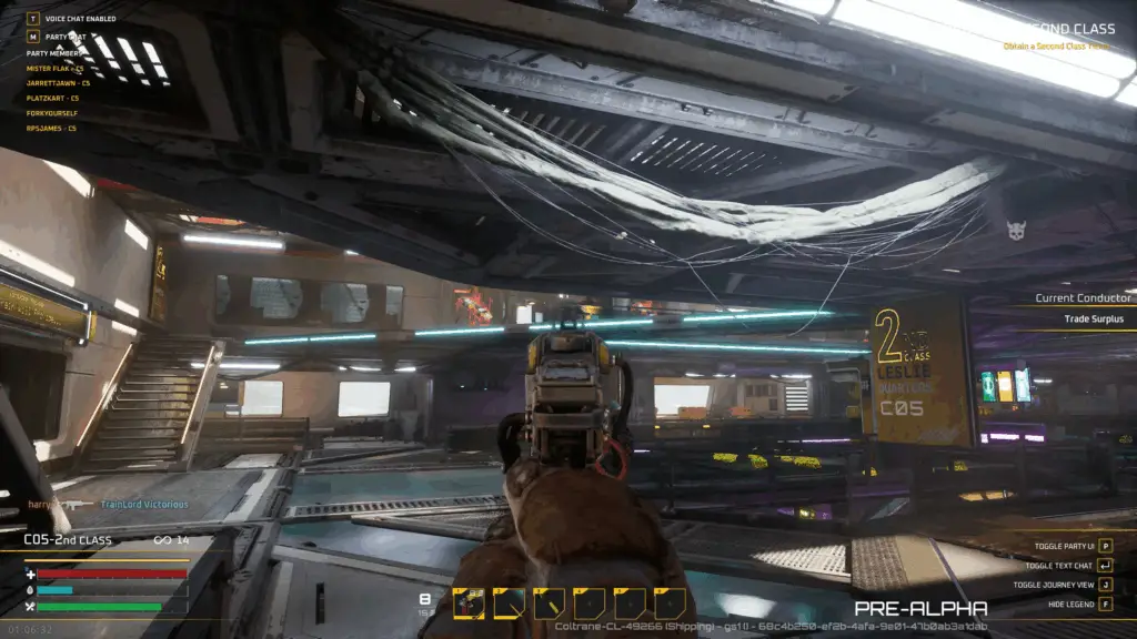 Aiming down SMG sights.