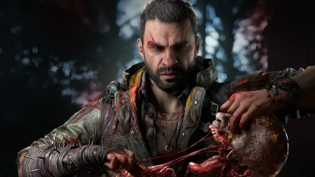 Kyle Crane performing a brutal execution on a zombie in Dying Light: The Beast.