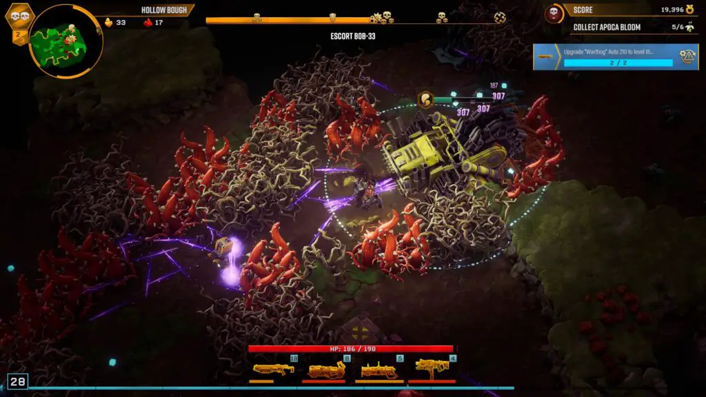 Accompanying the drill in Escort Duty in Deep Rock Galactic: Survivor.