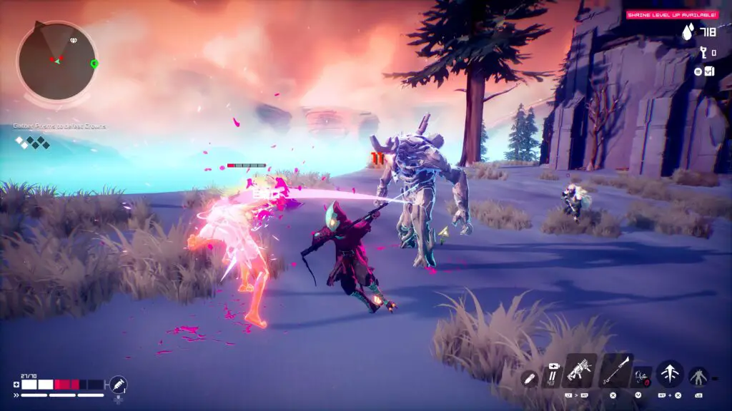 New Hyper Light Breaker character doing battle with enemies.