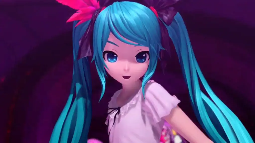 Hatsune Miku Project Diva MegaMix+ artwork with Venus in the background