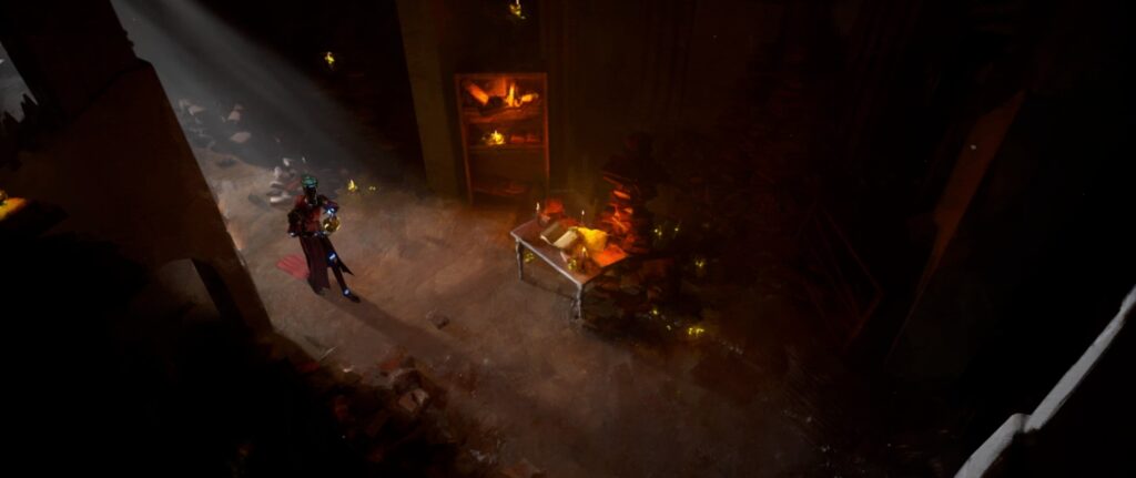 A Last Lord entering a library