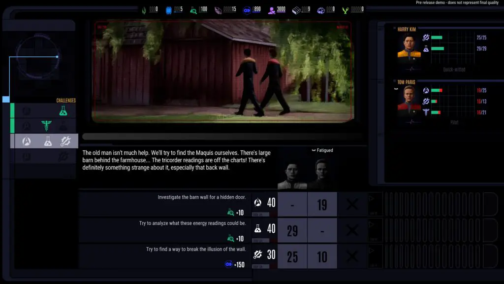 Away mission decisions