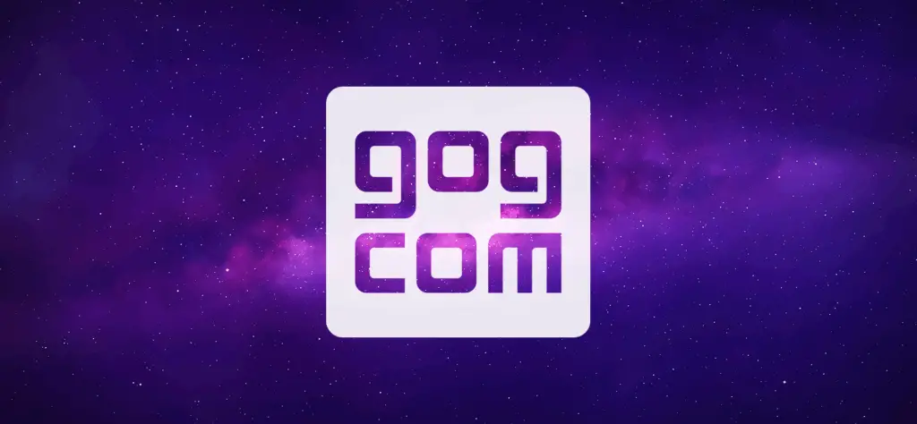 GOG.com logo, a platform dedicated to digital game preservation.