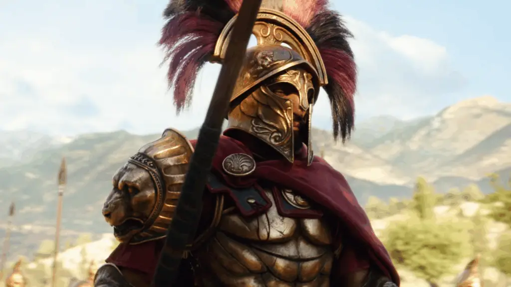 Titan Quest 2 announcement trailer an ancient warrior in bronze armor is visible in partial profile