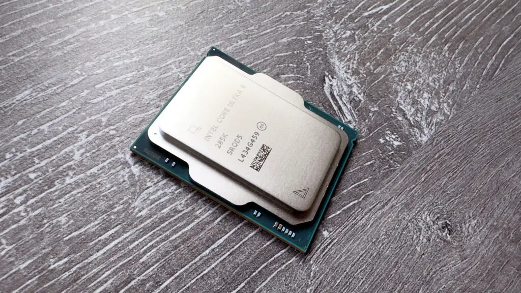 A photo of an Intel Core Ultra 9 285K processor