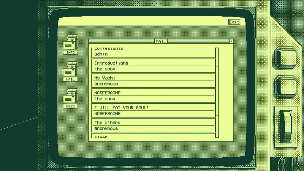 Reading your emails in Dead Finger Dice.