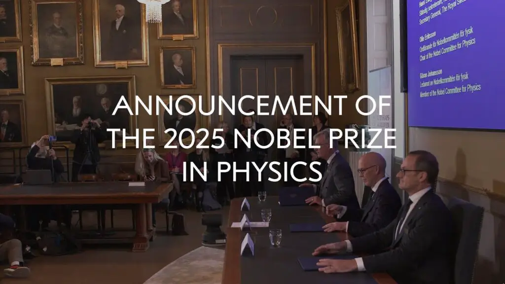 Announcement of the 2025 Nobel Prize in Physics - YouTube