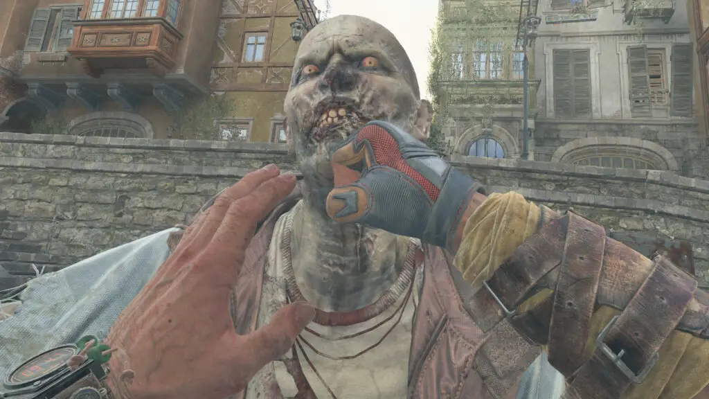 Punching a zombie in the face